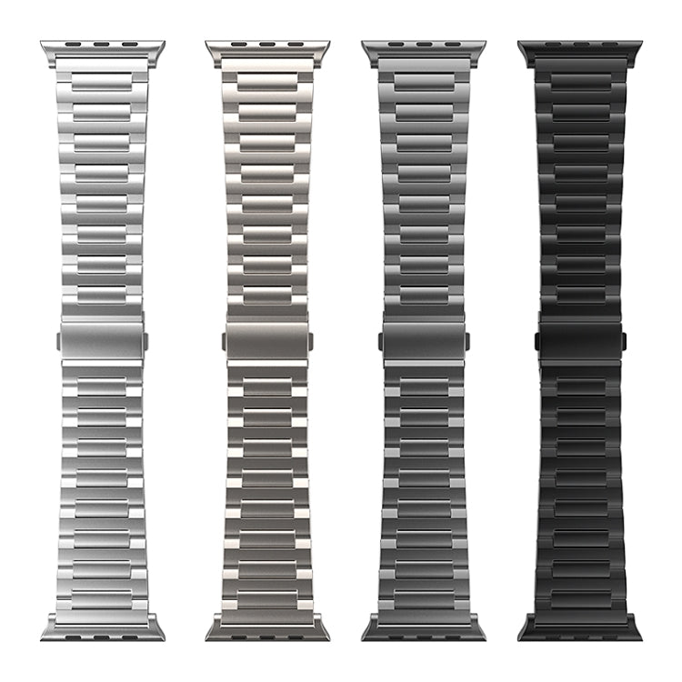 For Apple Watch Ultra 2 49mm I-Shaped Titanium Watch Band(Black) - Watch Bands by buy2fix | Online Shopping UK | buy2fix