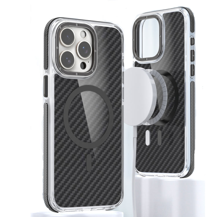 For iPhone 13 Pro Max Magsafe Dual-Color Carbon Fiber Phone Case(Black) - iPhone 13 Pro Max Cases by buy2fix | Online Shopping UK | buy2fix