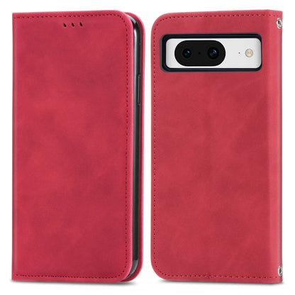 For Google Pixel 9 Retro Skin Feel Magnetic Flip Leather Phone Case(Red) - Google Cases by buy2fix | Online Shopping UK | buy2fix