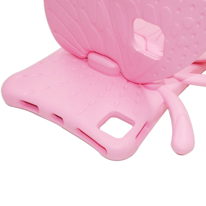 For iPad Air 11 2024 Butterfly Bracket Kids EVA Shockproof Tablet Case(Pink) - iPad Air 11 2024 Cases by buy2fix | Online Shopping UK | buy2fix