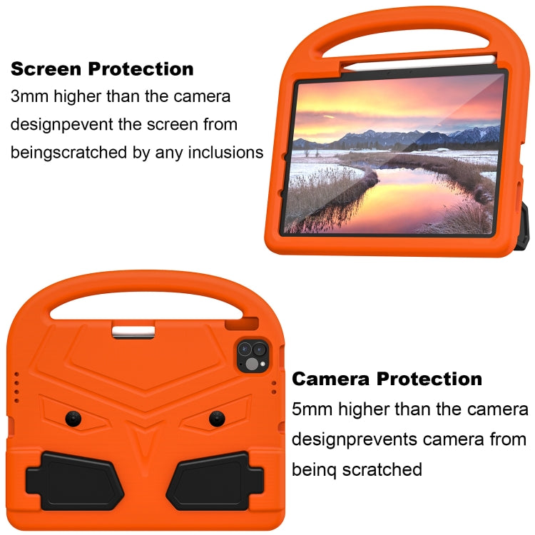 For iPad Air 11 2025 / 2024 Sparrow Style Shockproof Kickstand EVA Tablet Case(Orange) - iPad Air 11 2025 / 2024 Cases by buy2fix | Online Shopping UK | buy2fix