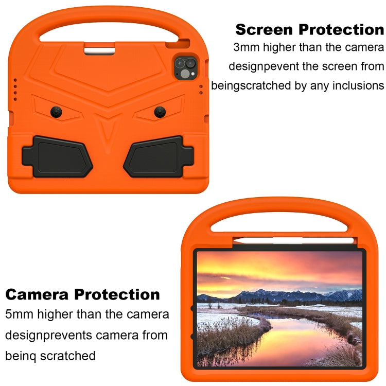 For iPad Air 11 2025 / 2024 Sparrow Style Shockproof Kickstand EVA Tablet Case(Orange) - iPad Air 11 2025 / 2024 Cases by buy2fix | Online Shopping UK | buy2fix