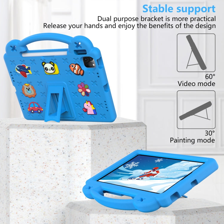 For iPad Air 11 2024 Handle Kickstand Children EVA Shockproof Tablet Case(Sky Blue) - iPad Air 11 2024 Cases by buy2fix | Online Shopping UK | buy2fix