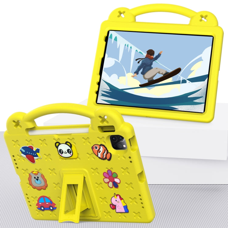 For  iPad Pro 11 2024 Handle Kickstand Children EVA Shockproof Tablet Case(Yellow) - iPad Pro 11 2024 Cases by buy2fix | Online Shopping UK | buy2fix