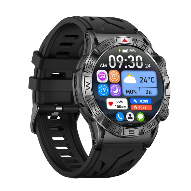 KC80 1.43 inch Color Screen Smart Watch, Support AI Voice Assistant / Bluetooth Call(Black) - Smart Watches by buy2fix | Online Shopping UK | buy2fix