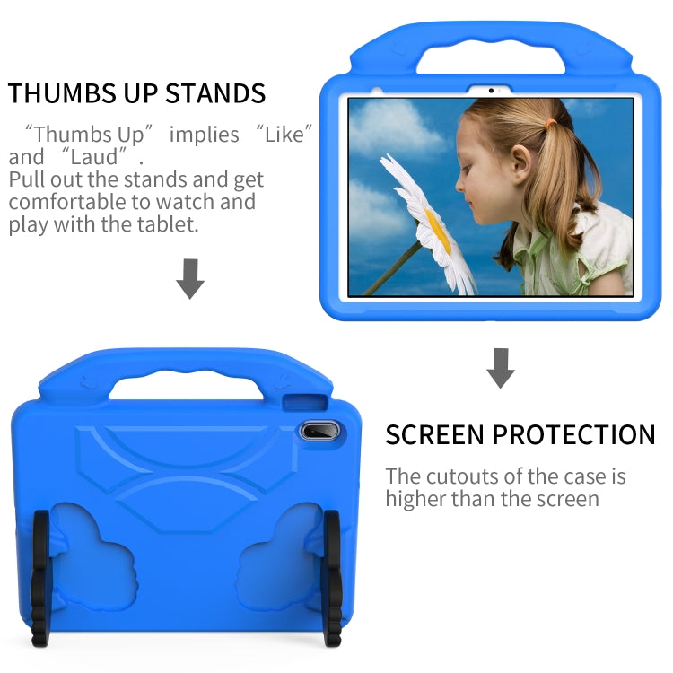 For iPad Air 11 2024 Children EVA Shockproof Tablet Case with Thumb Bracket(Blue) - iPad Air 11 2024 Cases by buy2fix | Online Shopping UK | buy2fix