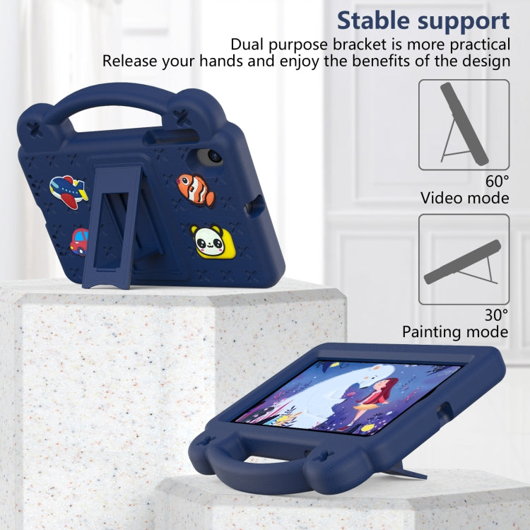 For Walmart Onn 7.0 Gen4 2024 Handle Kickstand Children EVA Shockproof Tablet Case(Navy Blue) - Others by buy2fix | Online Shopping UK | buy2fix