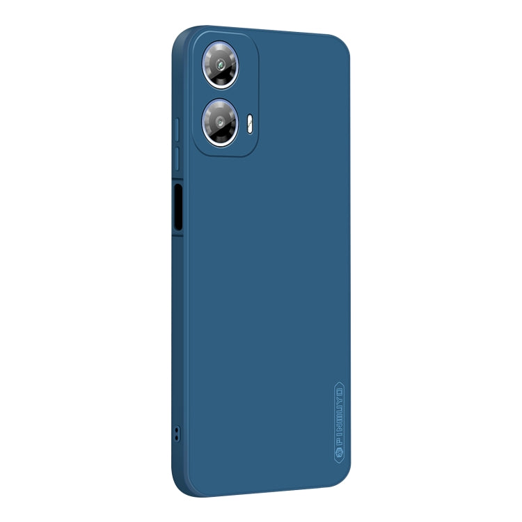 For Motorola Moto G34 5G PINWUYO Sense Series Liquid Silicone TPU Phone Case(Blue) - Motorola Cases by PINWUYO | Online Shopping UK | buy2fix