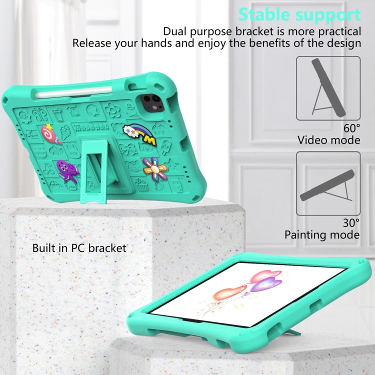 For iPad Air 11 2024 Hi Baby EVA Full Body Tablet Case with Strap(Mint Green) - iPad Air 11 2024 Cases by buy2fix | Online Shopping UK | buy2fix