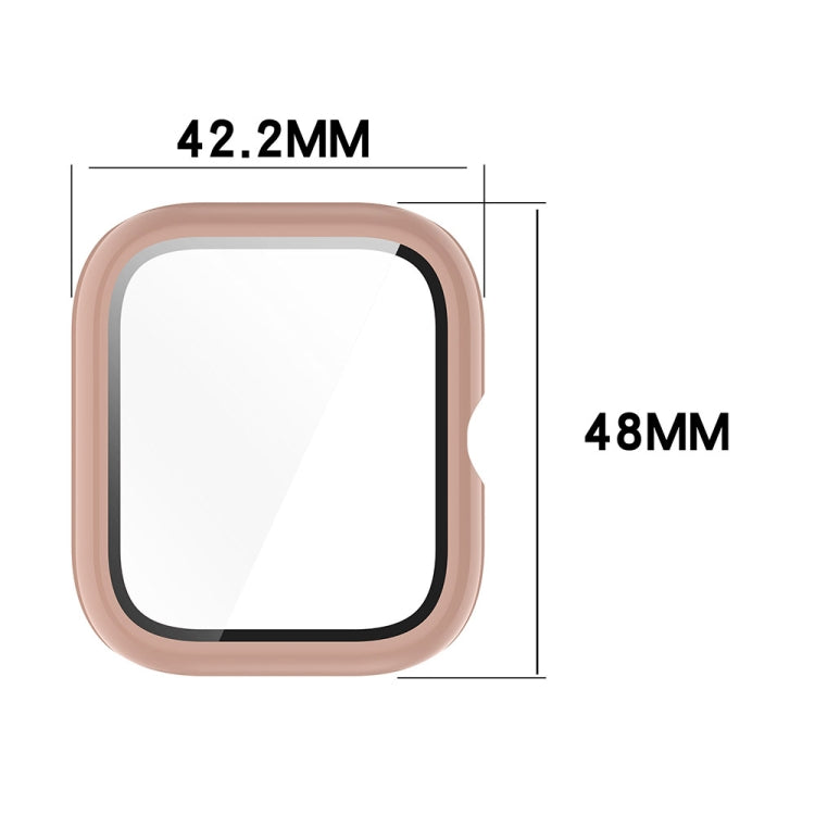 For vivo Watch GT PC + Tempered Glass Film Integrated Watch Protective Case(Ivory White) - Watch Case by buy2fix | Online Shopping UK | buy2fix