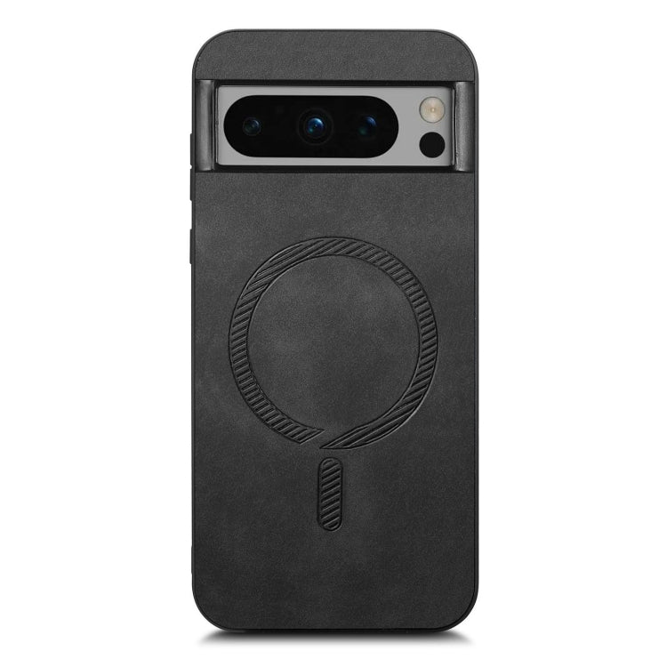 For Google Pixel 9 Pro XL Retro Magsafe Magnetic PU Back Cover Phone Case(Black) - Google Cases by buy2fix | Online Shopping UK | buy2fix