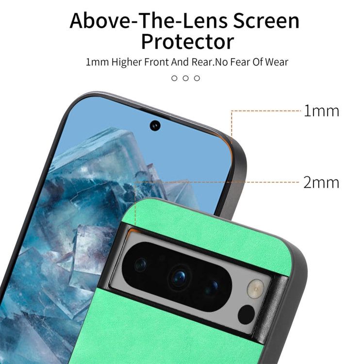 For Google Pixel 9 Pro XL Retro Magsafe Magnetic PU Back Cover Phone Case(Green) - Google Cases by buy2fix | Online Shopping UK | buy2fix