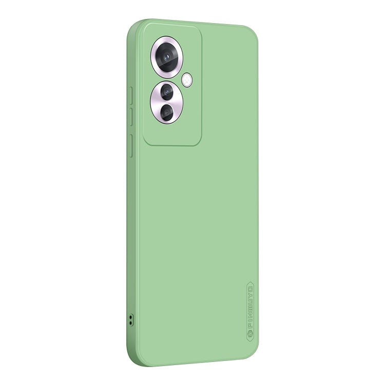 For OPPO Reno11 F PINWUYO Sense Series Liquid Silicone TPU Phone Case(Green) - OPPO Cases by PINWUYO | Online Shopping UK | buy2fix