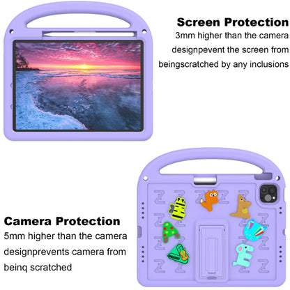 For iPad Air 11 2024 Cartoon Sparrow EVA Shockproof Tablet Case(Taro Purple) - iPad Air 11 2024 Cases by buy2fix | Online Shopping UK | buy2fix