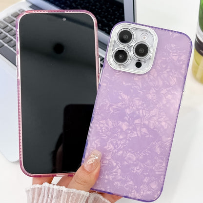 For iPhone 16 Pro Max Plating Glitter Texture TPU Phone Case with Lens Film(White Wrinkles) - iPhone 16 Pro Max Cases by buy2fix | Online Shopping UK | buy2fix