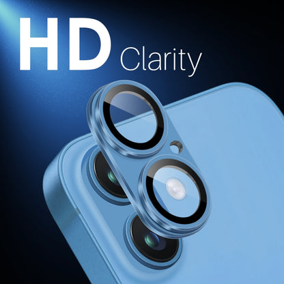 For iPhone 16 / 16 Plus NORTHJO Matte Camera Lens Protector Tempered Glass Rear Lens Film(Blue) - iPhone 16 Tempered Glass by NORTHJO | Online Shopping UK | buy2fix