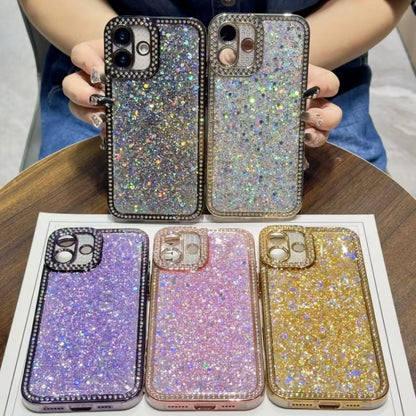 For iPhone 16 Pro Diamond Glitter Sequins TPU Phone Case(Purple) - iPhone 16 Pro Cases by buy2fix | Online Shopping UK | buy2fix