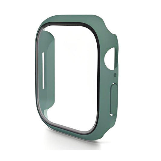 For Apple Watch Series 10 46mm ENKAY Hat-Prince PC Tempered Glass Film Integrated Watch Case(Dark Green) - Watch Cases by ENKAY | Online Shopping UK | buy2fix