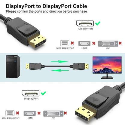 2K DisplayPort to DisplayPort Cable For Lenovo, Dell, HP, ASUS More -  by buy2fix | Online Shopping UK | buy2fix