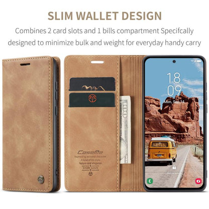 For Samsung Galaxy S25+ 5G CaseMe 013 Multifunctional Horizontal Flip Leather Phone Case(Brown) - Galaxy S25+ 5G Cases by CaseMe | Online Shopping UK | buy2fix