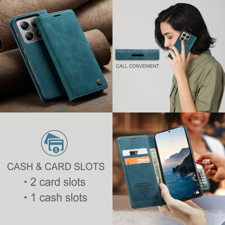 For Xiaomi 14T Pro CaseMe 013 Multifunctional Horizontal Flip Leather Phone Case(Blue) - 14T Pro Cases by CaseMe | Online Shopping UK | buy2fix