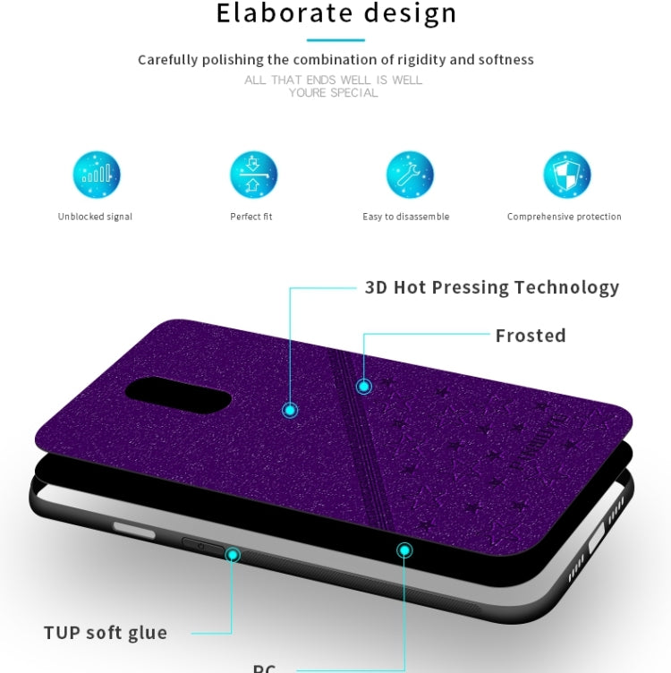 PINWUYO Full Coverage Waterproof Shockproof PC+TPU+PU Protective Case for OnePlus 7(Purple) - OnePlus Cases by PINWUYO | Online Shopping UK | buy2fix