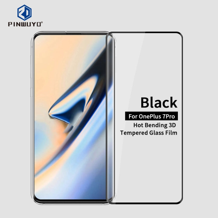 PINWUYO 9H 3D Curved Heat Bending Full Screen Tempered Glass Film for HUAWEI P30pro （black） - Huawei Tempered Glass by PINWUYO | Online Shopping UK | buy2fix