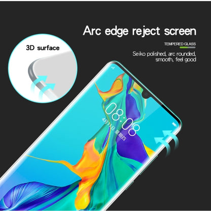 PINWUYO 9H 3D Curved Heat Bending Full Screen Tempered Glass Film for HUAWEI P30pro （black） - Huawei Tempered Glass by PINWUYO | Online Shopping UK | buy2fix