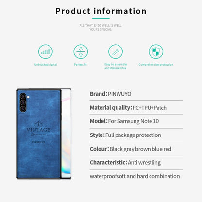 PINWUYO Shockproof Waterproof Full Coverage PC + TPU + Skin Protective Case  for Galaxy Note10(Blue) - Galaxy Phone Cases by PINWUYO | Online Shopping UK | buy2fix