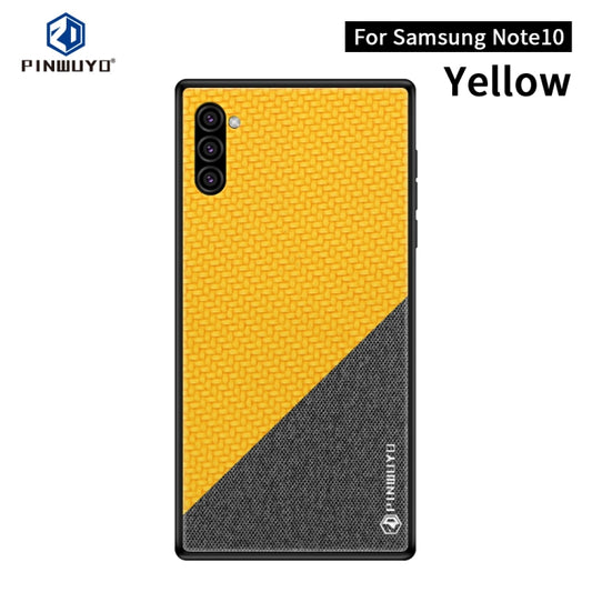 PINWUYO Honors Series Shockproof PC + TPU Protective Case for Galaxy Note10(Yellow) - Galaxy Phone Cases by PINWUYO | Online Shopping UK | buy2fix