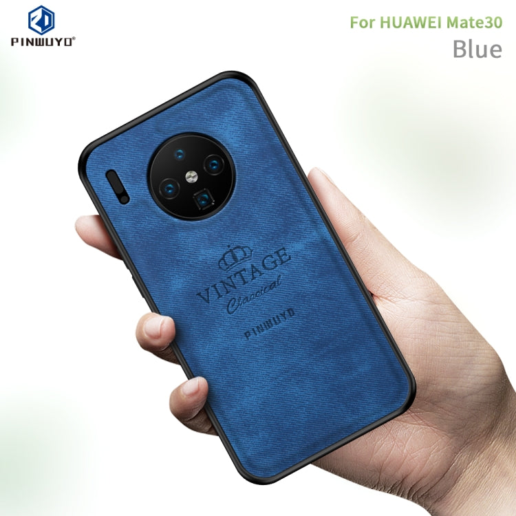 For Huawei Mate 30 PINWUYO Shockproof Waterproof Full Coverage PC + TPU + Skin Protective Case(Blue) - Huawei Cases by PINWUYO | Online Shopping UK | buy2fix