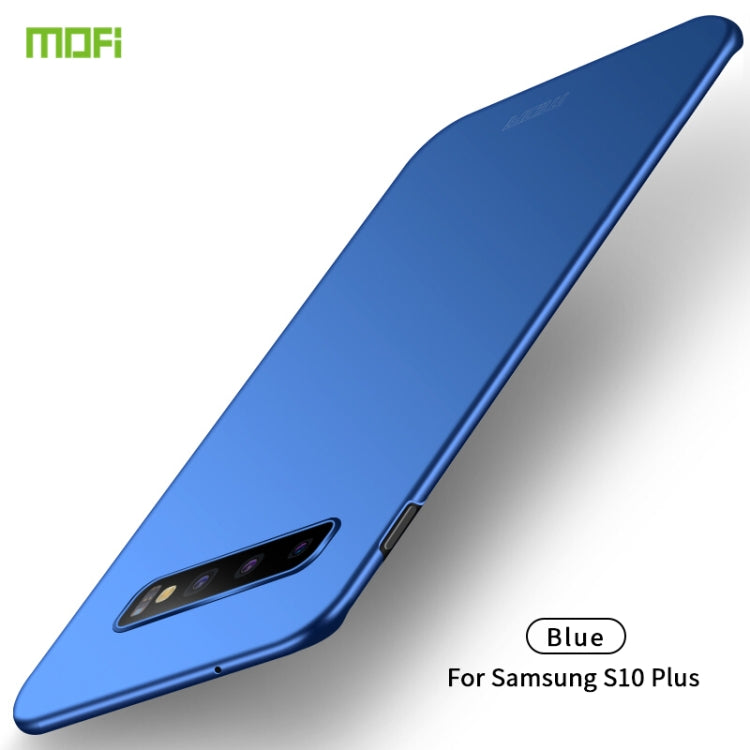 For Galaxy S10+ MOFI Frosted PC Ultra-thin Hard Case(Blue) - Galaxy Phone Cases by MOFI | Online Shopping UK | buy2fix