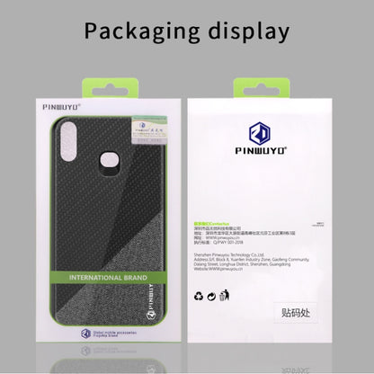 For Galaxy A10S PINWUYO Rong Series  Shockproof PC + TPU+ Chemical Fiber Cloth Protective Cover(Brown) - Galaxy Phone Cases by PINWUYO | Online Shopping UK | buy2fix