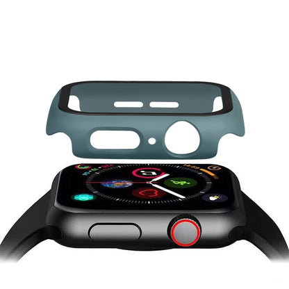 ENKAY Hat-prince Full Coverage PC Case + Tempered Glass Protector for Apple Watch Series 5 / 4 44mm(Green) - Watch Cases by ENKAY | Online Shopping UK | buy2fix