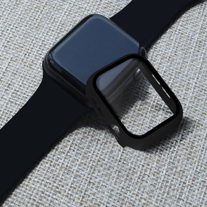 ENKAY Hat-prince Full Coverage PC Case + Tempered Glass Protector for Apple Watch Series 5 / 4 40mm(Black) - Watch Cases by ENKAY | Online Shopping UK | buy2fix