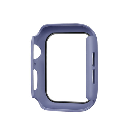 ENKAY Hat-prince Full Coverage PC Case + Tempered Glass Protector for Apple Watch Series 5 / 4 40mm(Blue) - Watch Cases by ENKAY | Online Shopping UK | buy2fix