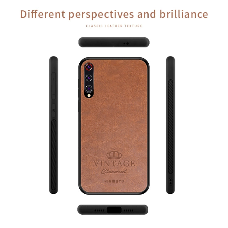 For Xiaomi Mi 9 Pro PINWUYO Pin Rui Series Classical Leather, PC + TPU + PU Leather Waterproof And Anti-fall All-inclusive Protective Shell(Blue) - Xiaomi Cases by PINWUYO | Online Shopping UK | buy2fix