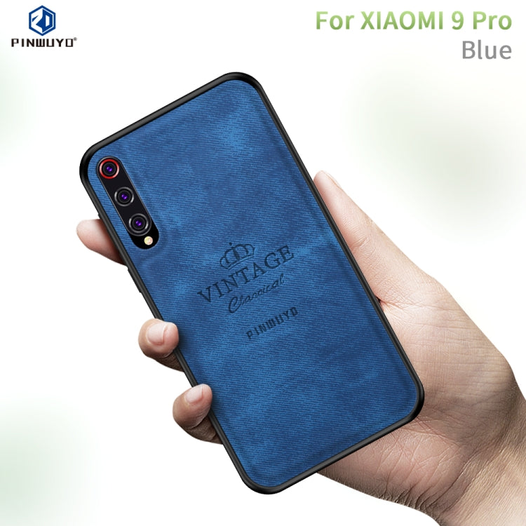 For Xiaomi Mi 9 Pro PINWUYO Zun Series PC + TPU + Skin Waterproof And Anti-fall All-inclusive Protective Shell(Blue) - Xiaomi Cases by PINWUYO | Online Shopping UK | buy2fix