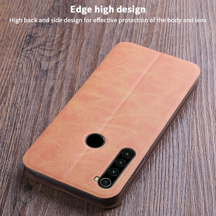 For Xiaomi RedMi Note8T MOFI Crazy Horse Texture Horizontal Flip Protective Leather Case(Brown) - Xiaomi Cases by MOFI | Online Shopping UK | buy2fix