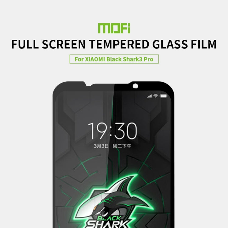 For Xiaomi Black shark3 pro MOFI 9H 2.5D Full Screen Tempered Glass Film(Black) -  by MOFI | Online Shopping UK | buy2fix