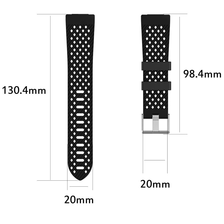 For Fitbit Versa / Versa 2 / Versa Lite 20mm Breathable Silicone Watch Band (Purple) - Watch Bands by buy2fix | Online Shopping UK | buy2fix