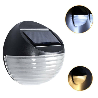 2 PCS Solar Power Light Sensor 6 Energy Saving Lamp LED Wall Light Outdoor Garden Fence Waterproof Lamp Night Light(Warm White) - Solar Lights by buy2fix | Online Shopping UK | buy2fix