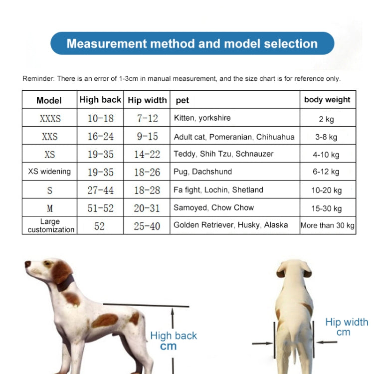 Pet Wheelchair Disabled Dog Old Dog Cat Assisted Walk Car Hind Leg Exercise Car For Dog/Cat Care, Size:M - Training Aids by buy2fix | Online Shopping UK | buy2fix