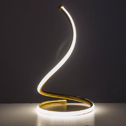 LED Spiral Table Lamp Home Living Room Bedroom Decoration Lighting Bedside Light, Specifications:UK Plug(White) - Bedside Light by buy2fix | Online Shopping UK | buy2fix