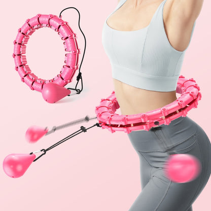 Smart Thin Waist Ring Women Will Not Fall Off Detachable Abdominal Ring Fitness Equipment, Size: 18 Knots(Coral Pink) - Fitness Circles by buy2fix | Online Shopping UK | buy2fix