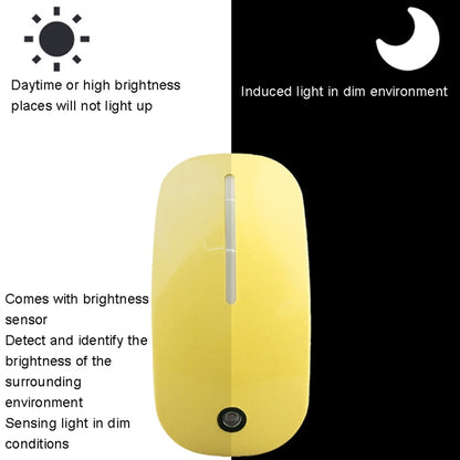 A66 Mouse Type LED Intelligent Light Control Night Light, Plug:EU Plug(Yellow) - Sensor LED Lights by buy2fix | Online Shopping UK | buy2fix