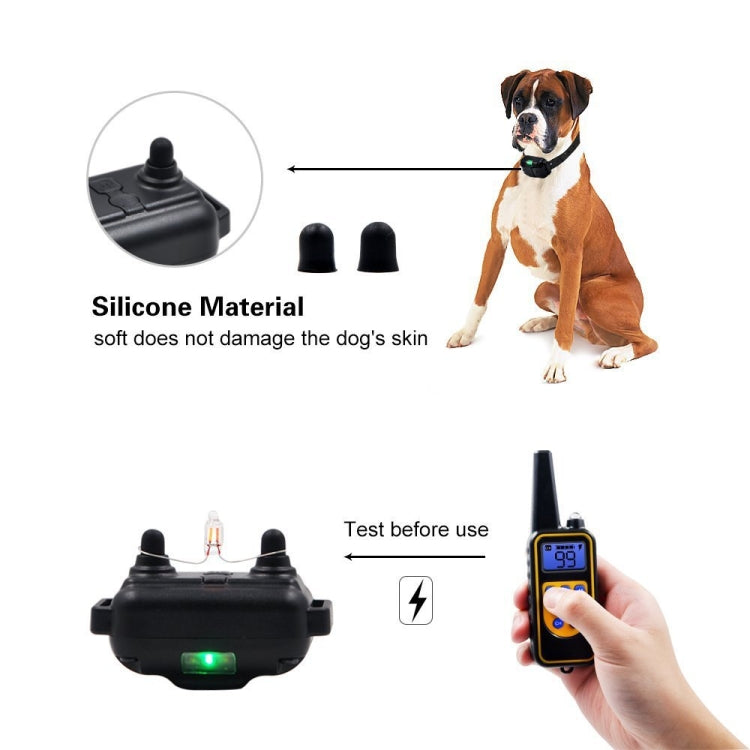 Bark Stopper Dog Training Device Dog Collar with Electric Shock Vibration Warning(AU Plug) - Training Aids by buy2fix | Online Shopping UK | buy2fix