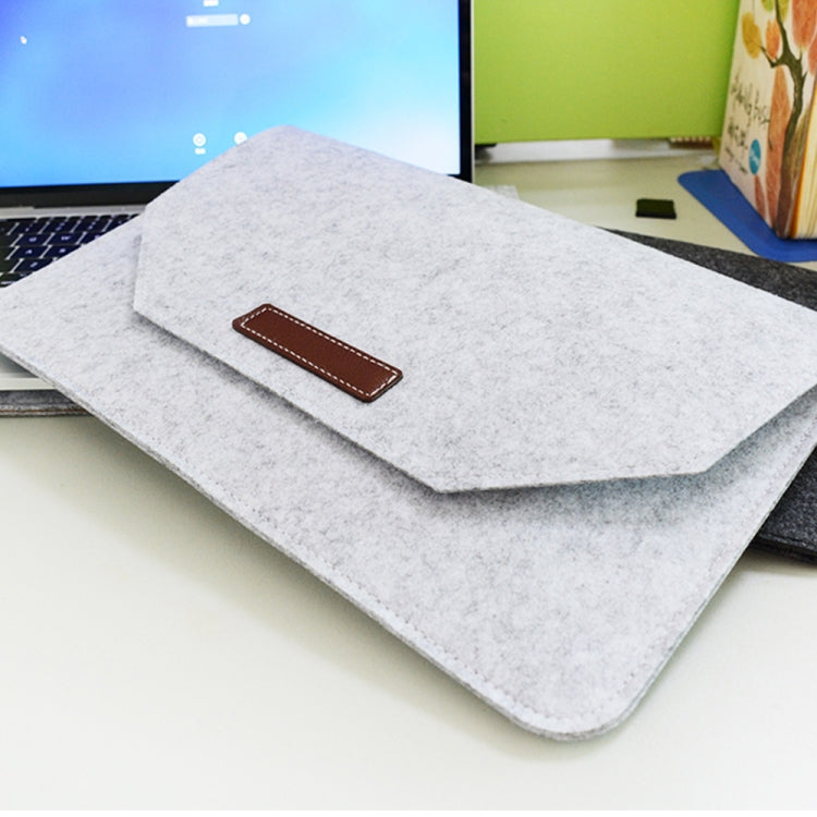 Portable Air Permeable Felt Sleeve Bag for MacBook Laptop, with Power Storage Bag, Size:12 inch(Grey) - Protective Bags by buy2fix | Online Shopping UK | buy2fix