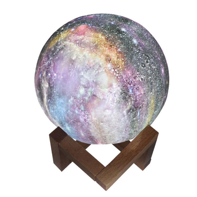 1W 3D Moon Lamp Children Gift Table Lamp Painted Starry Sky LED Night Light, Light color: 15cm Pat Control 3-colors - Night Lights by buy2fix | Online Shopping UK | buy2fix