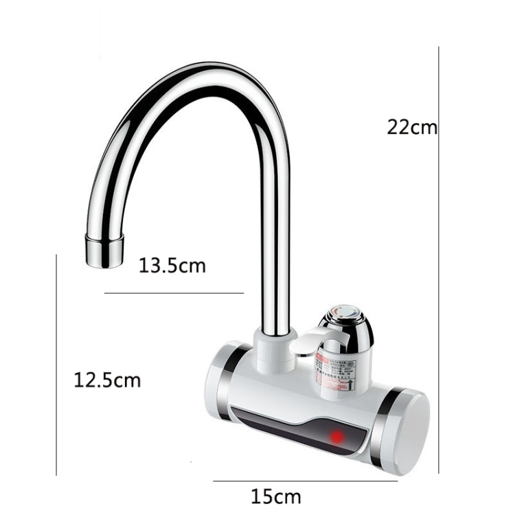 Kitchen Instant Electric Hot Water Faucet Hot & Cold Water Heater CN Plug Specification: Digital Display Side Water Inlet - Faucets & Accessories by buy2fix | Online Shopping UK | buy2fix